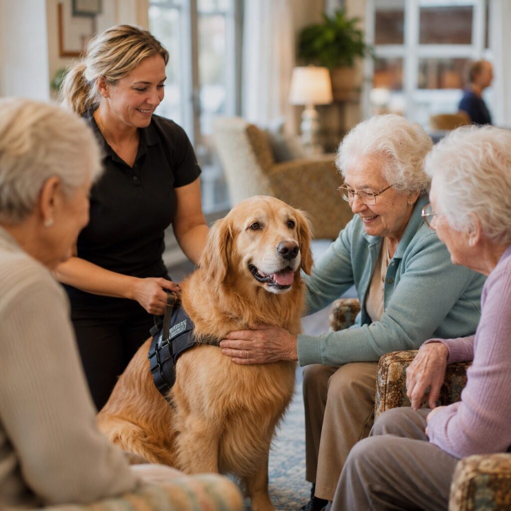 therapy dog training at assisted living center near spokane Washington